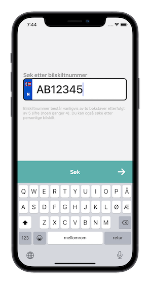 Informasjon om bilen